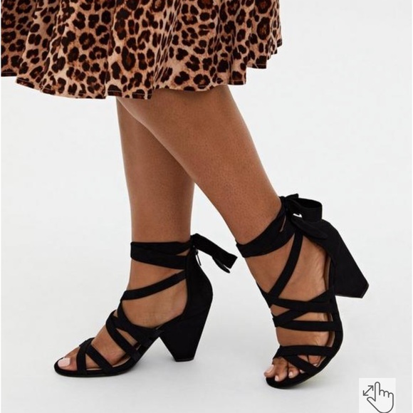 COPY - Torrid. Ankle Wrap Cone Heel Sandal (WW) size 10 - Picture 2 of 3